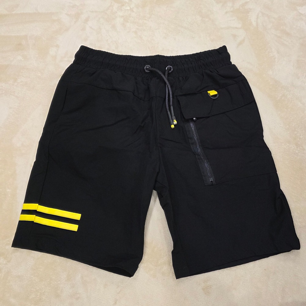 Trestles Supply Co Mens Shorts Size M Black Athletic Utility Zipper Pockets Gym